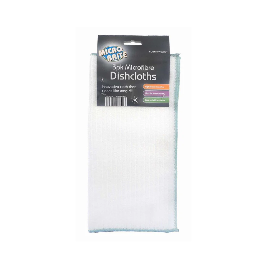 Micro Brite Microfibre Dishcloths (3 Pack)