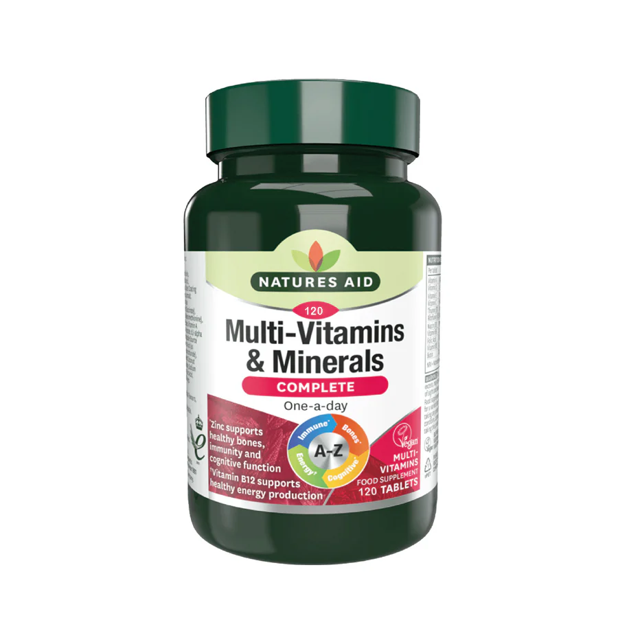 Natures Aid Complete Multi-Vitamins & Minerals (120 Tablets)
