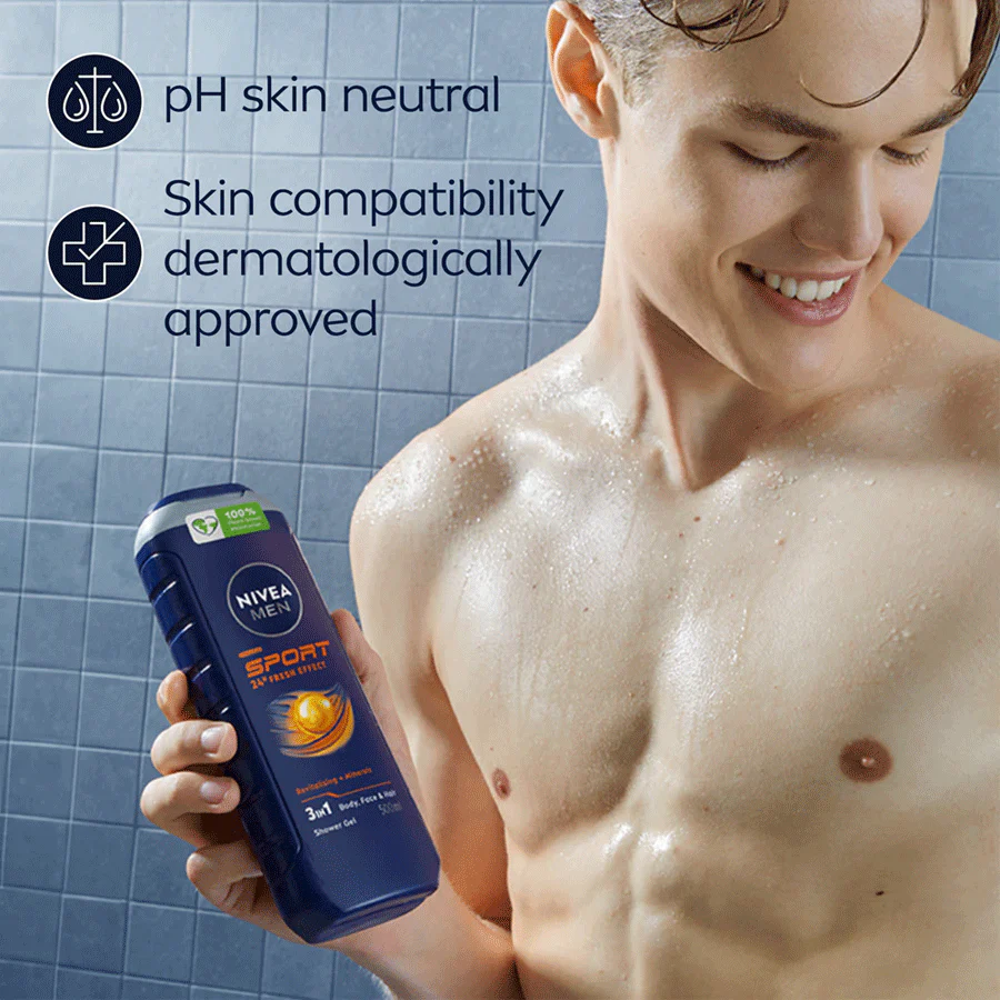 NIVEA MEN Shower Sport 250ml - Image 3