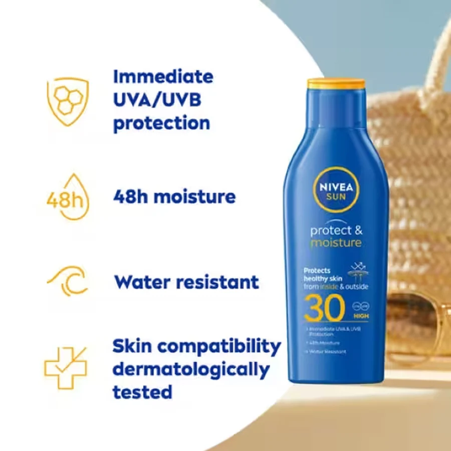 NIVEA SUN Protect & Moisture Lotion SPF30 200ml - Image 3