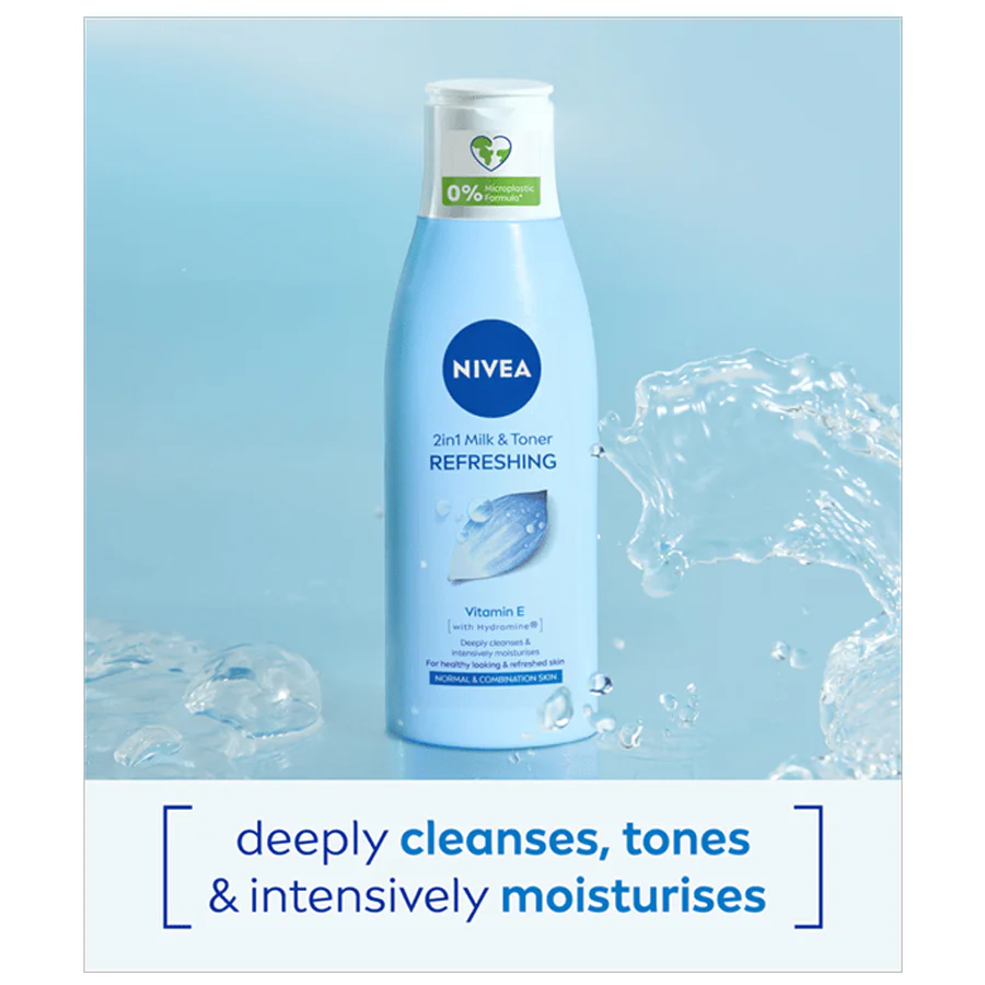 NIVEA 2in1 Milk & Toner Refreshing 200ml - Image 3