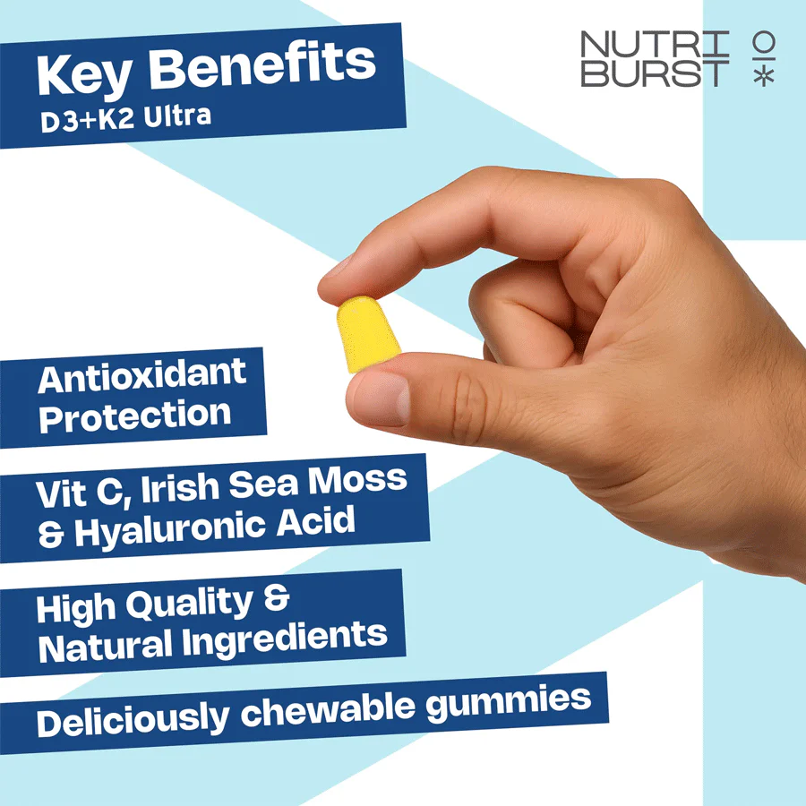 Nutriburst Vitamin D3 + K2 Ultra Vitamin Gummies (14 Pack) - Image 2