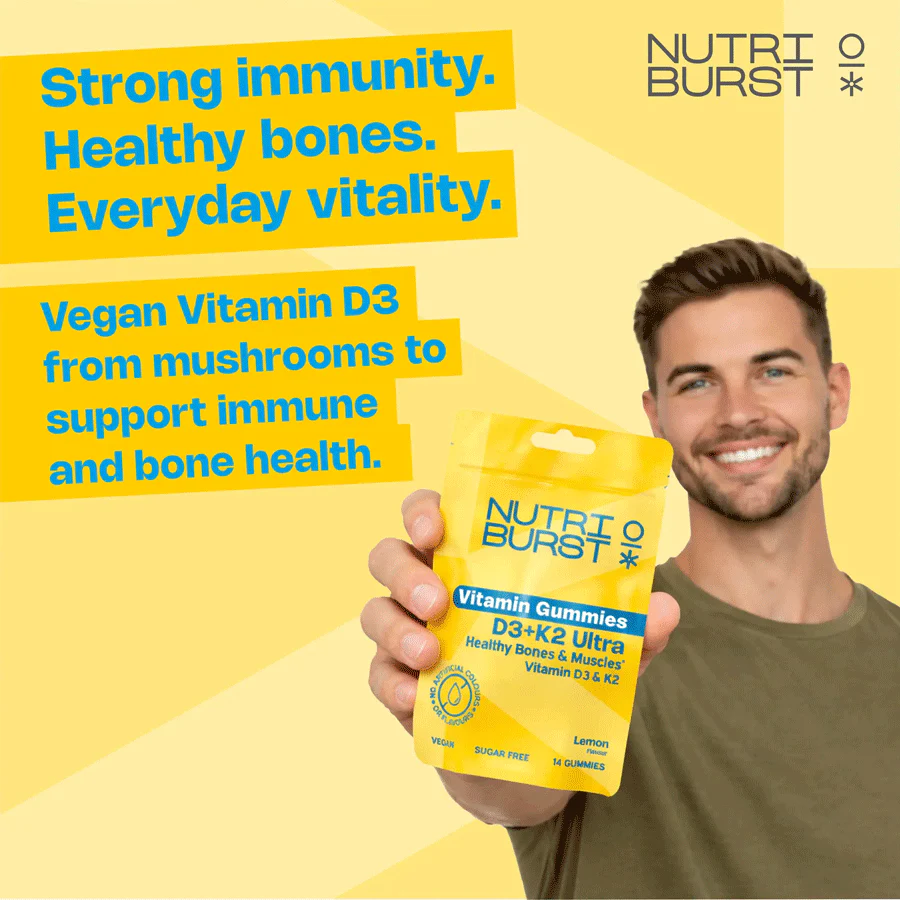 Nutriburst Vitamin D3 + K2 Ultra Vitamin Gummies (14 Pack) - Image 4