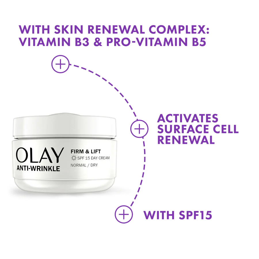 Olay Anti-Wrinkle Firm &amp; Lift Day Cream SPF15 50ml - Image 2