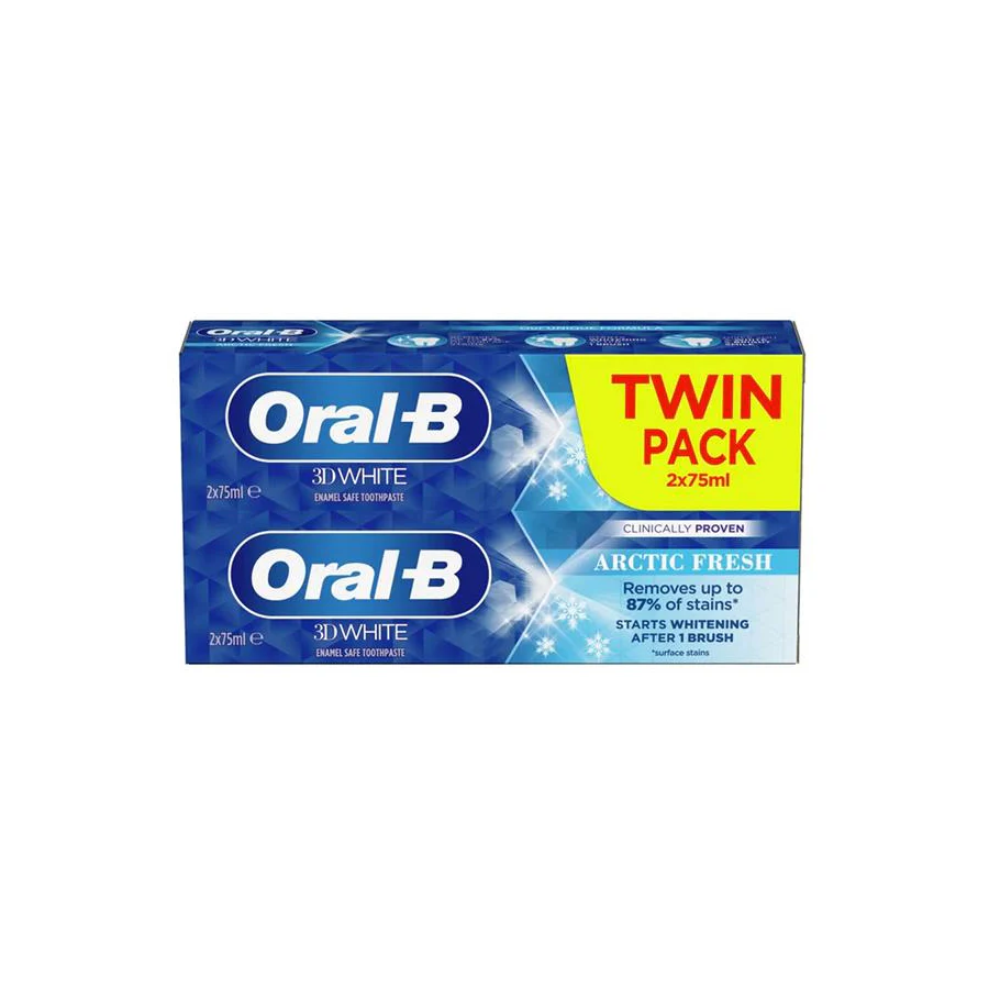 Oral-B 3D White Arctic Fresh Toothpaste (2 x 75ml Pack)
