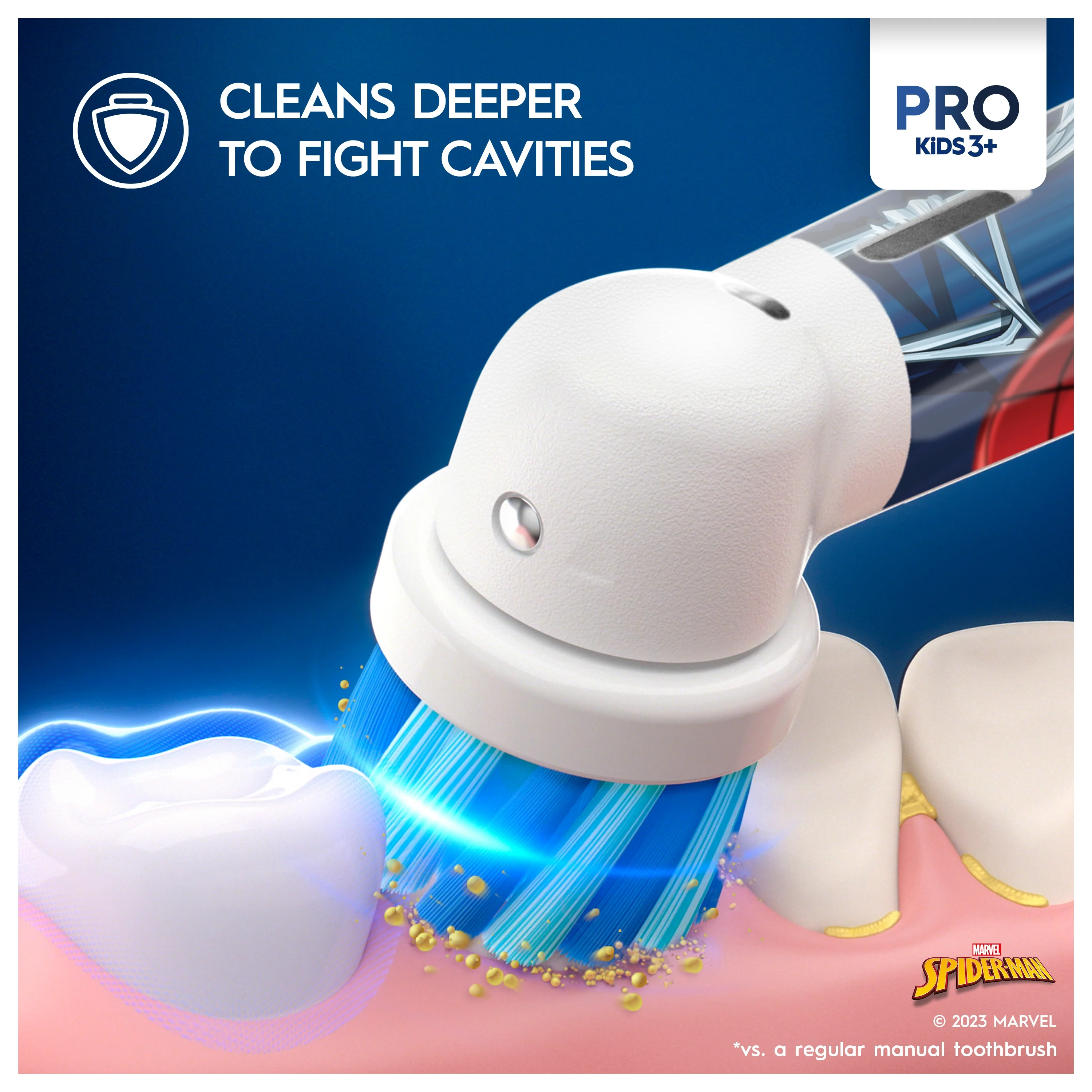 Oral-B Pro Kids 3+ Electric Toothbrush - Spiderman - Image 3