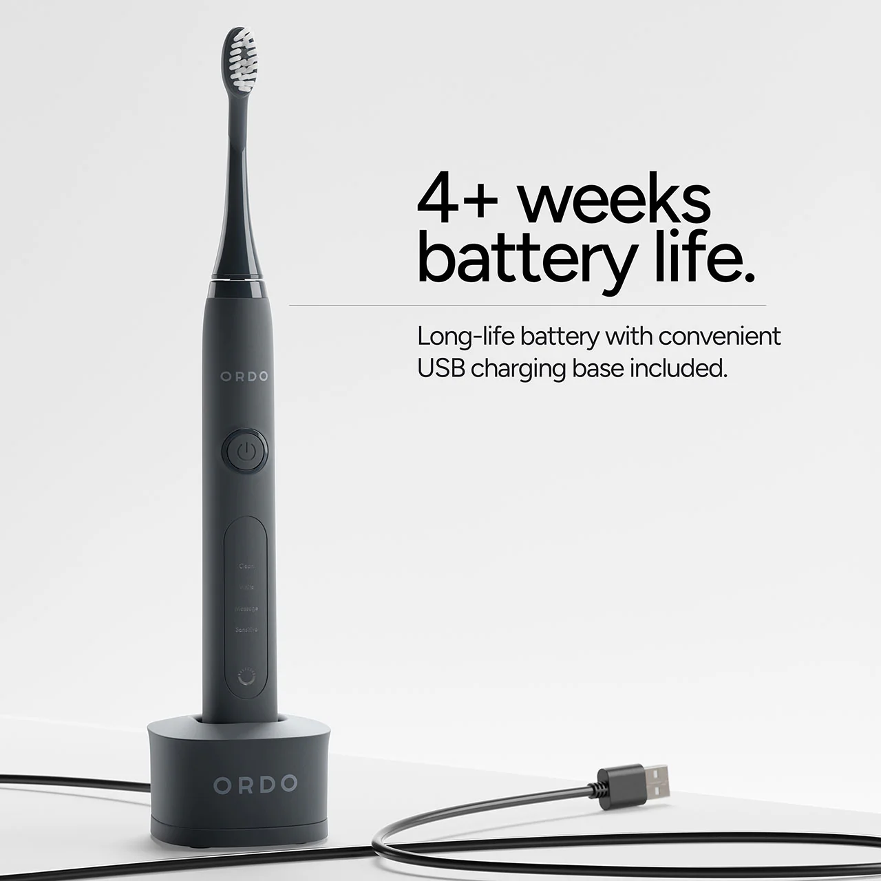 Ordo Sonic+ Electric Toothbrush Charcoal Grey - Image 3