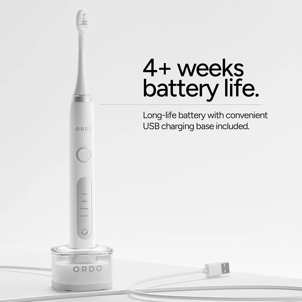 Ordo Sonic+ Electric Toothbrush White Silver - Image 4