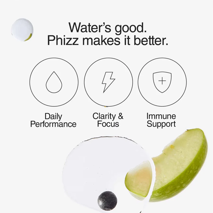 Phizz Apple & Blackcurrant 3-in-1 Hydration, Electrolytes and Vitamins Effervescent (20 Tablets) - Image 4