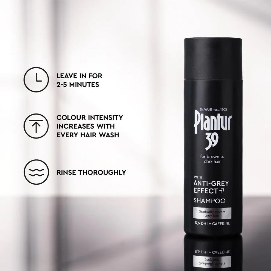 Plantur 39 Anti-Grey Effect Shampoo (for Brown to Dark Hair) 200ml - Image 3
