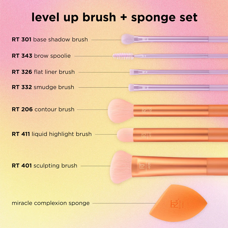 Real Techniques Level up Brush and Sponge Set - Image 4