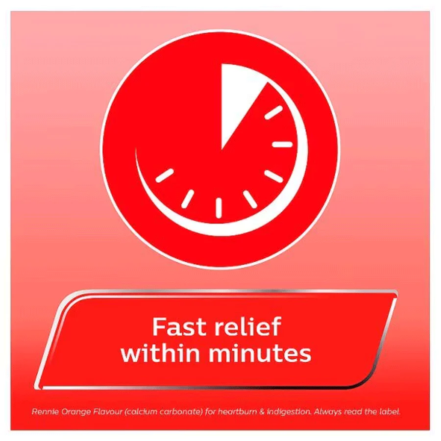 Rennie Orange Heartburn & Indigestion Relief (24 Tablets) - Image 3
