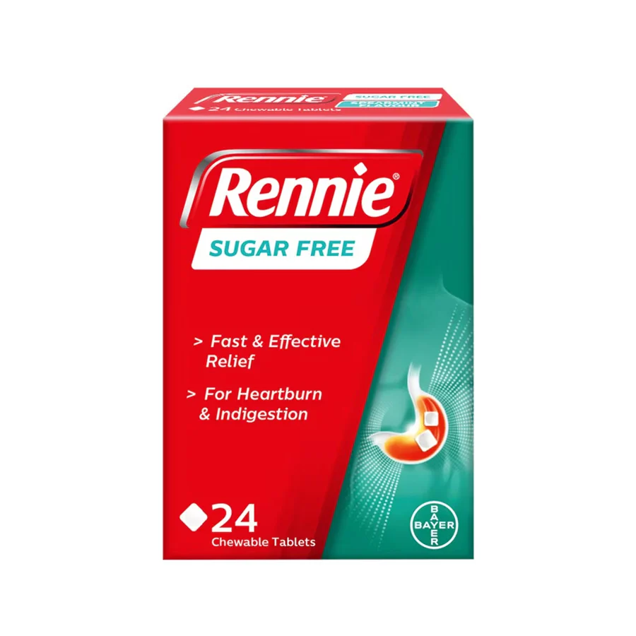 Rennie Sugar Free Heartburn & Indigestion Relief (24 Tablets)