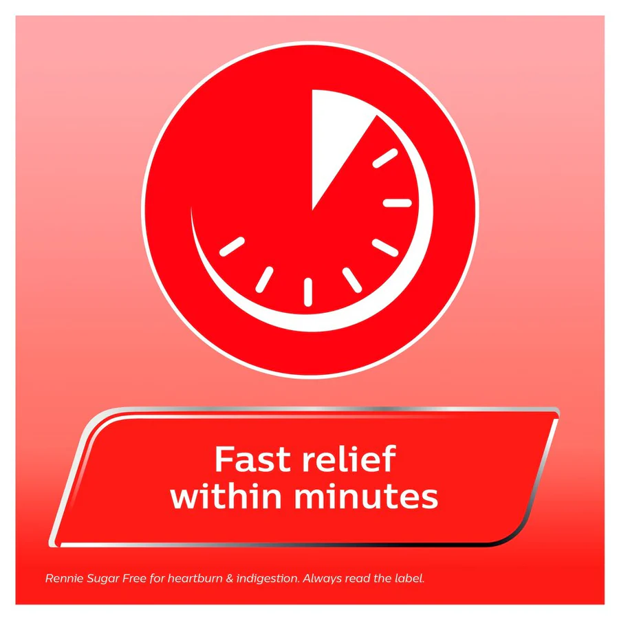 Rennie Sugar Free Heartburn & Indigestion Relief (24 Tablets) - Image 2