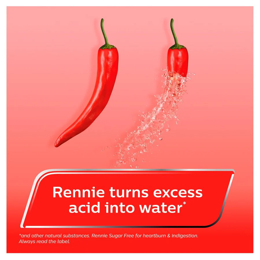 Rennie Sugar Free Heartburn & Indigestion Relief (24 Tablets) - Image 5