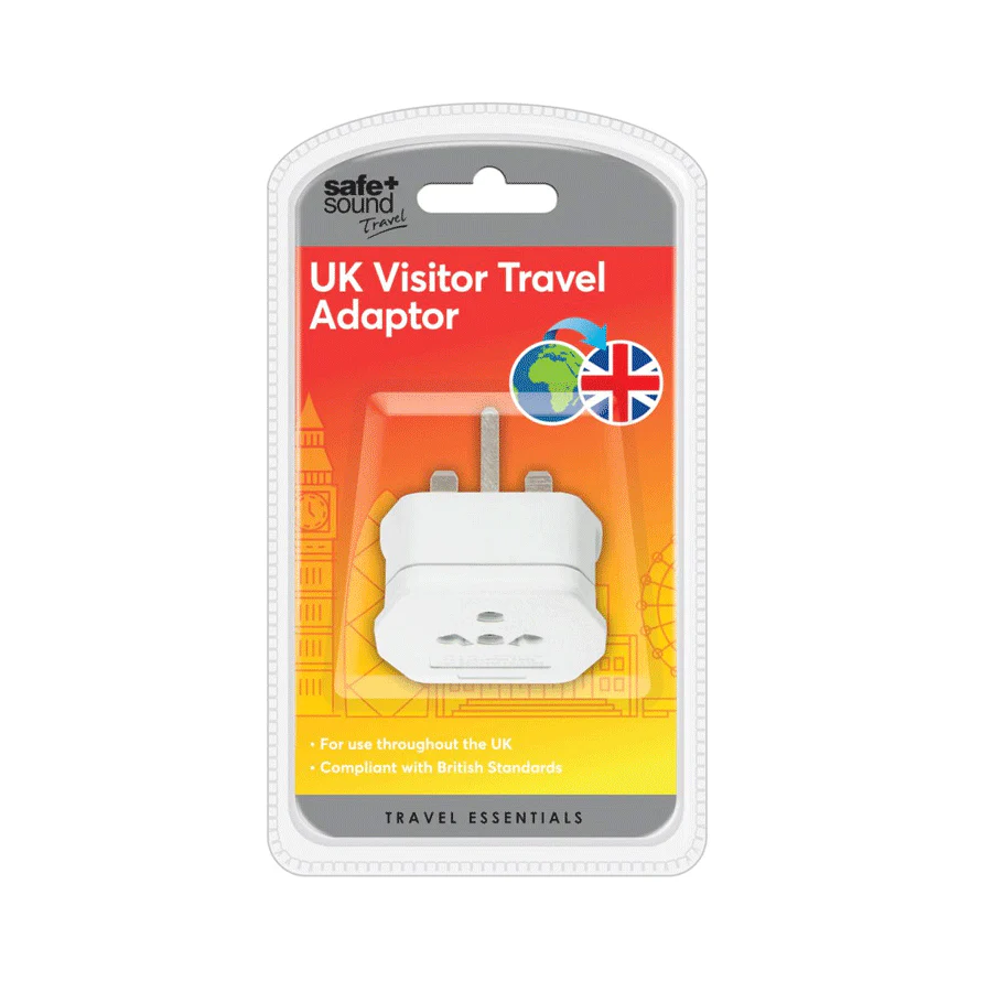 Safe & Sound UK Visitor Travel Adaptor