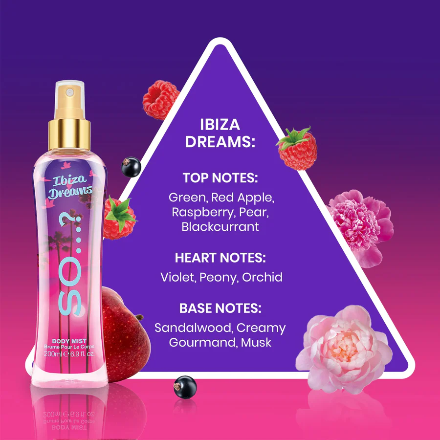So...? Escapes Ibiza Dreams Body Mist 200ml - Image 2