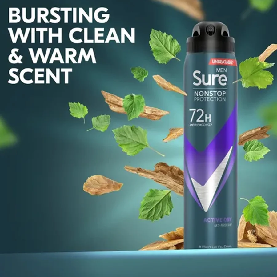 Sure Men Active Dry Antiperspirant 250ml - Image 2