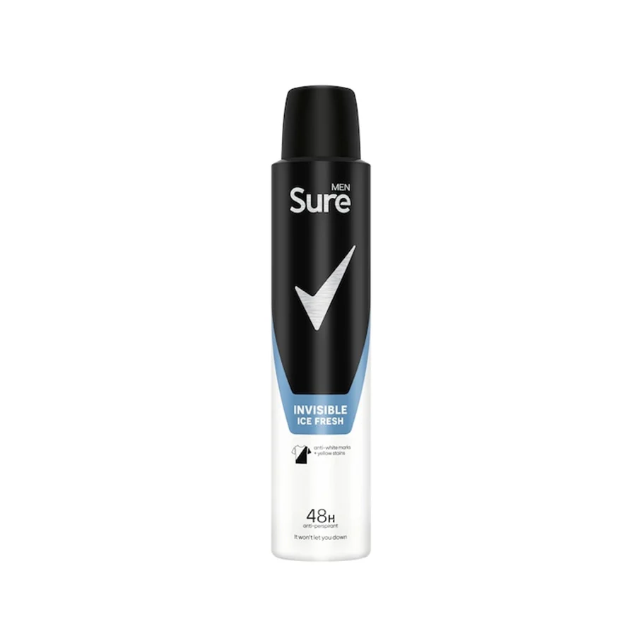 Sure Men Essential Protection Invisible Ice Fresh 48 Hour Anti-perspirant Deodorant 200ml