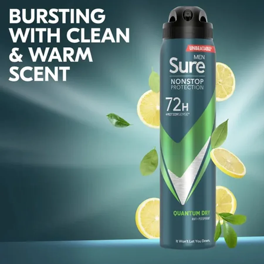 Sure Men Quantum Dry Nonstop Antiperspirant 250ml - Image 2