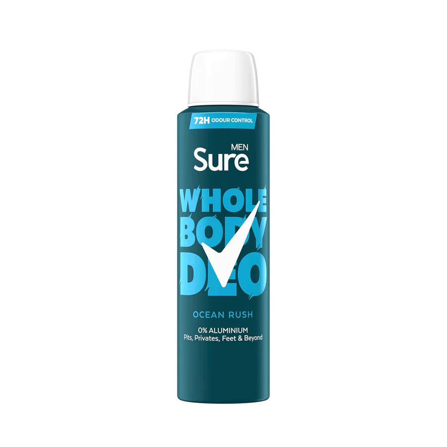 Sure Men's Whole Body Deodorant Spray Ocean Rush 150ml