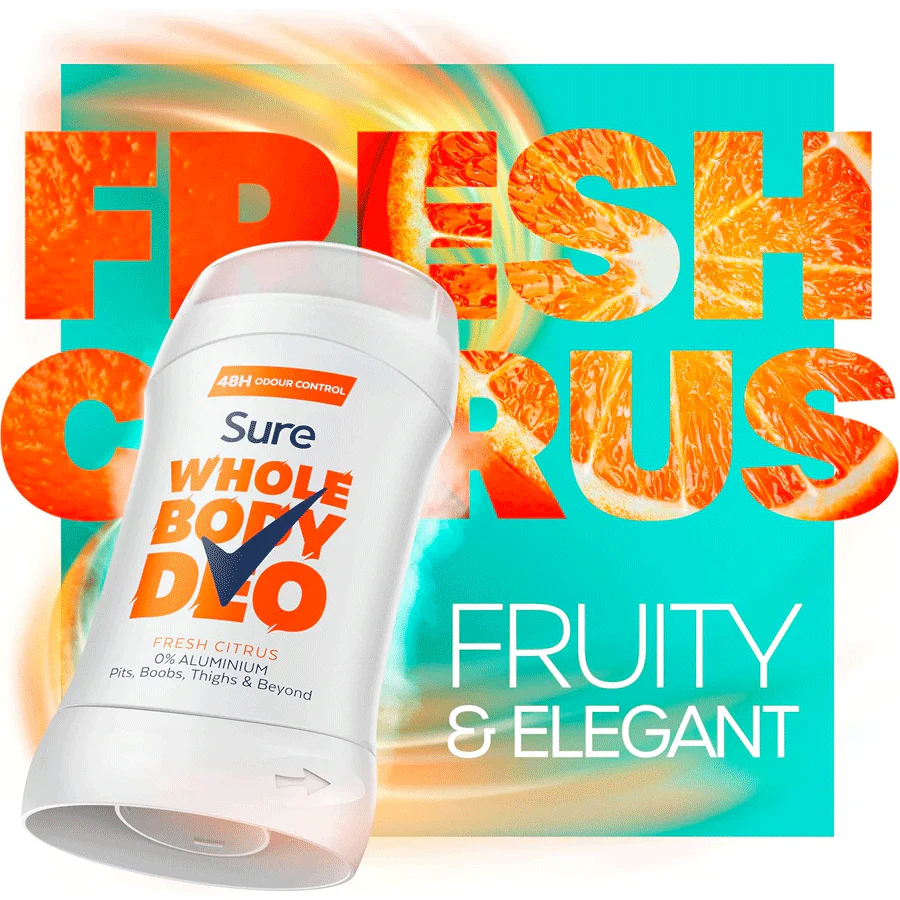Sure Women's Whole Body Deodorant Stick Fresh Citrus 50ml - Image 2