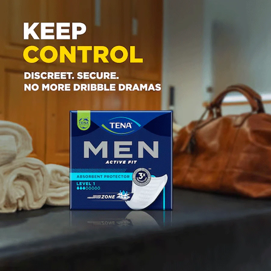 TENA Men Active Fit Absorbent Protector Incontinence pad (Level 1 | 10 Pack) - Image 3