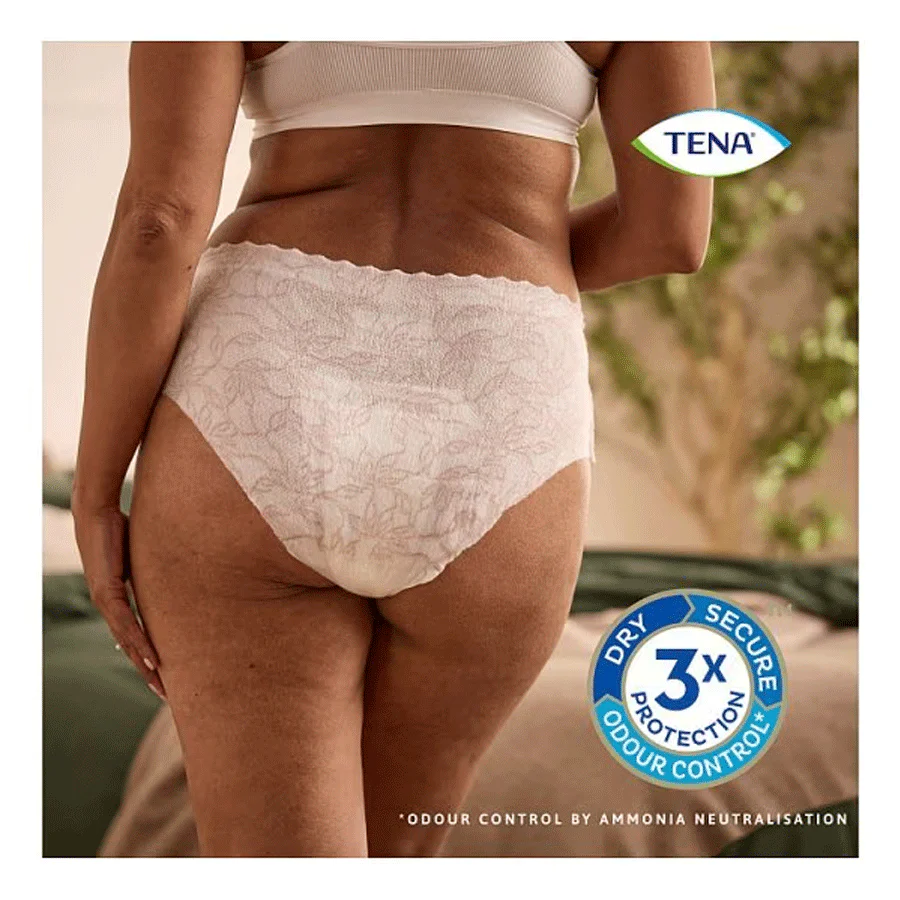 TENA Silhouette Plus Low Waist White Incontinence Underwear (Large | 12 Pack) - Image 2