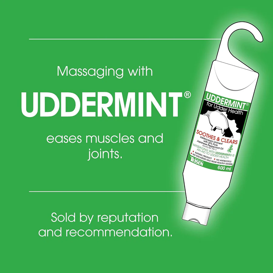 UDDERMINT® Uddercream Linament 600ml | Deeply Soothing Udder Mint Cream with 35% Japanese Peppermint Oil Extract - Image 5