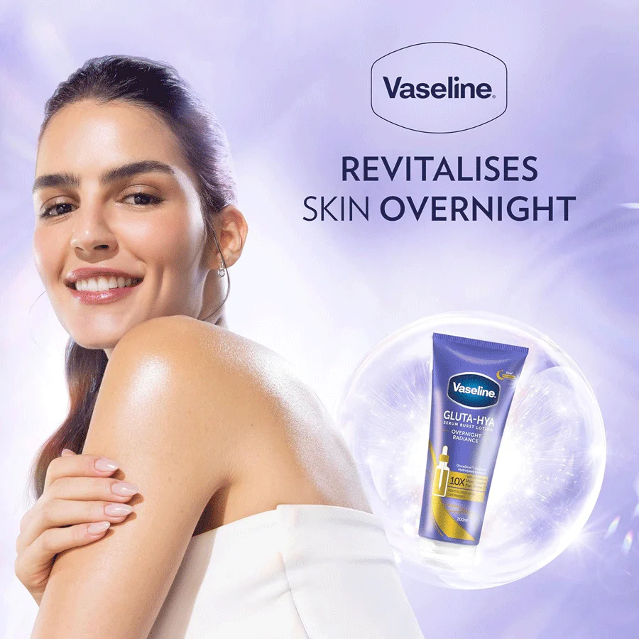 Vaseline Gluta-Hya Overnight Radiance Serum Burst Lotion 200ml - Image 2