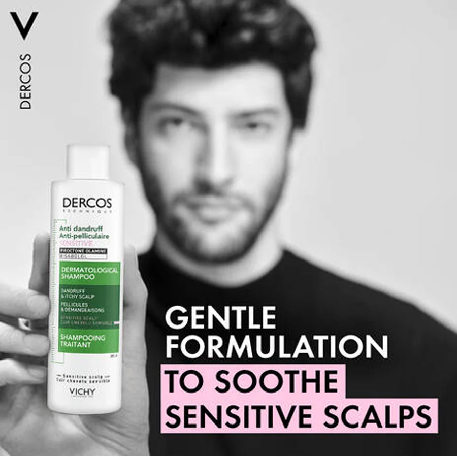 Vichy Dercos Anti-Dandruff Shampoo for Sensitive + Dry Hair & Scalp 200ml - Image 5