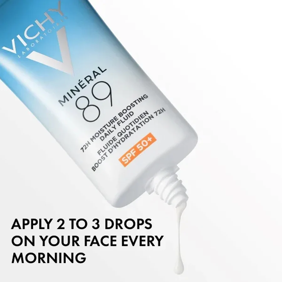 Vichy Mineral 89 72H Moisture Boosting Daily Fluid SPF50+ Hyaluronic Acid 50ml - Image 3
