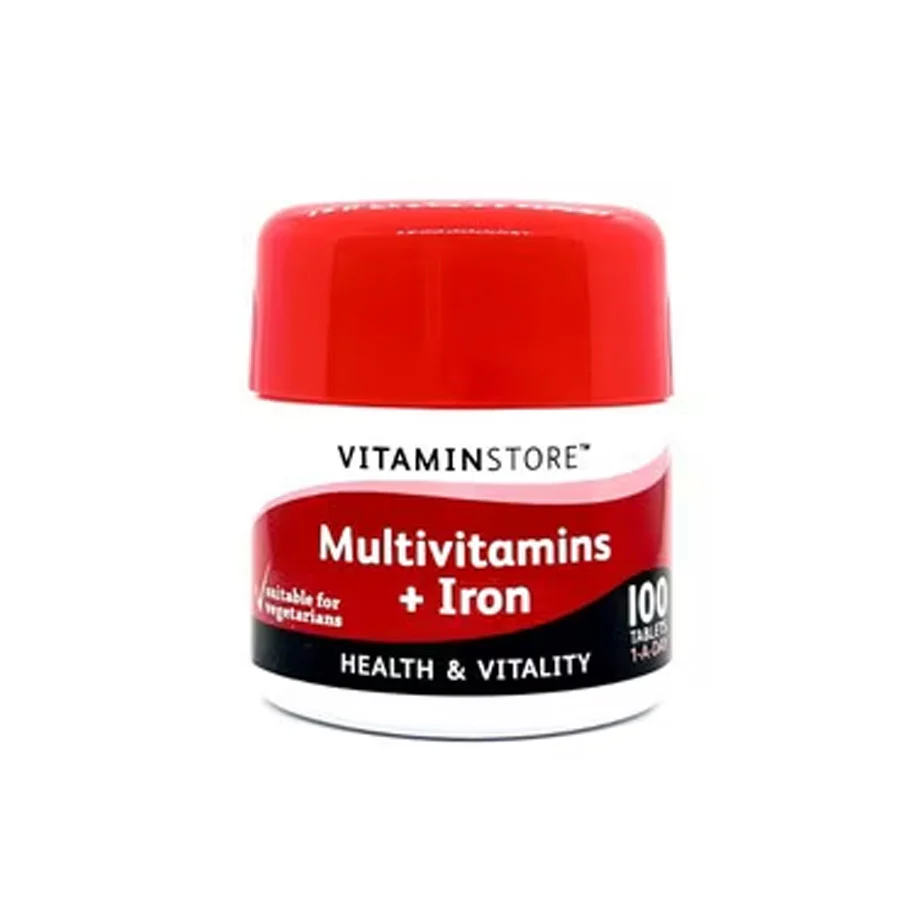 VitaminStore Multi Vitamins & Iron Tablets (100 Pack)