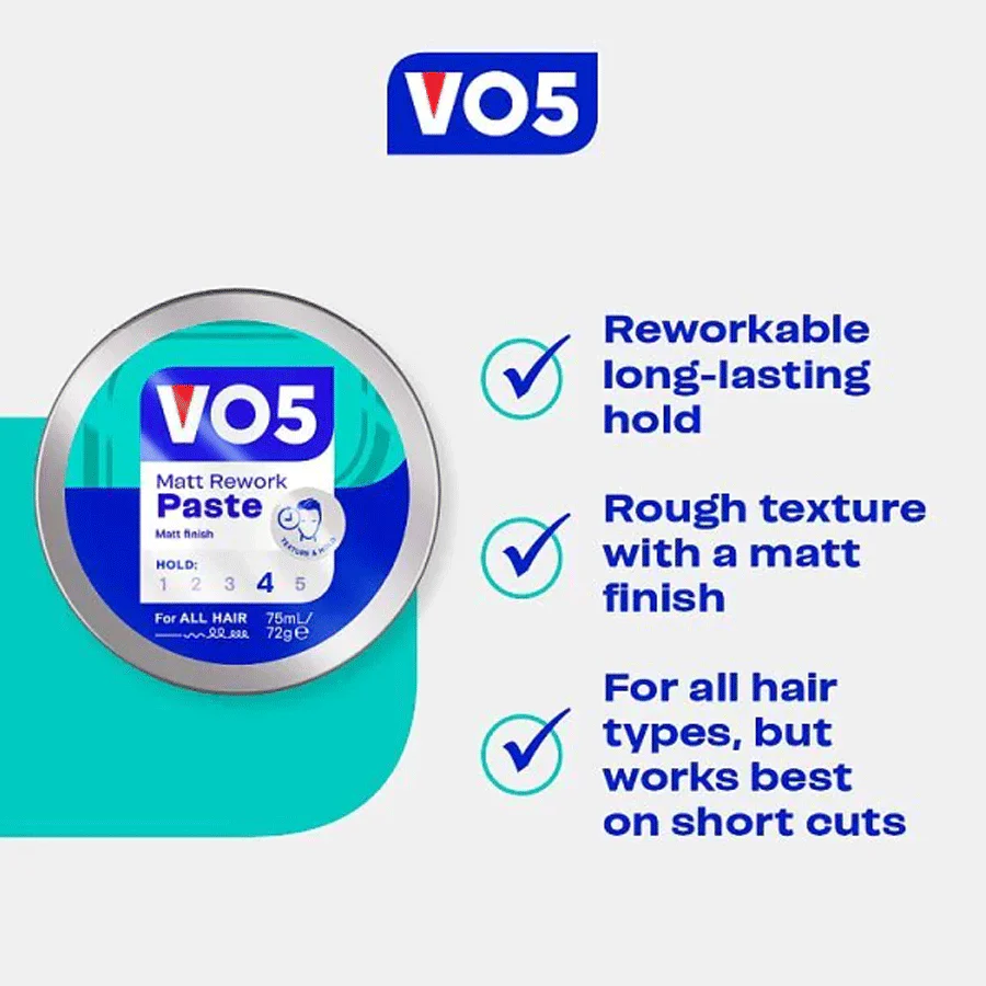 VO5 Hair Paste Matt Rework 75ml - Image 2