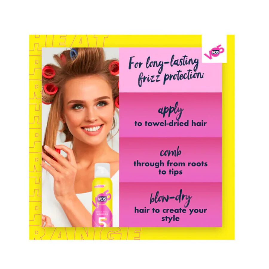VO5 Mega Hold Styling Mousse 200ml - Image 3