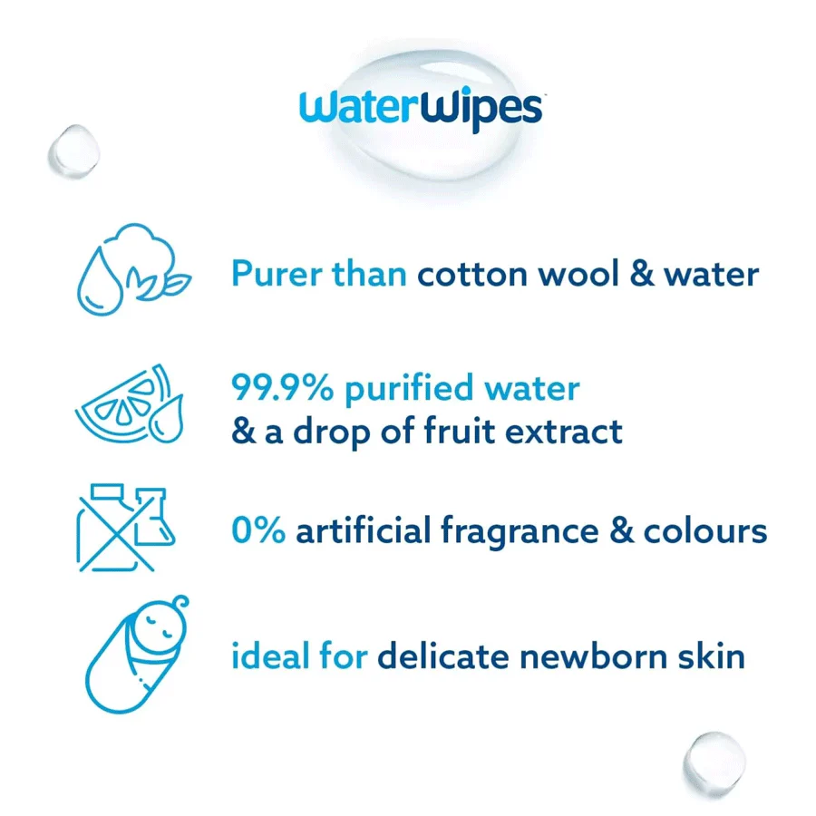 WaterWipes Original Baby Wipes (180 Wipes) - Image 4