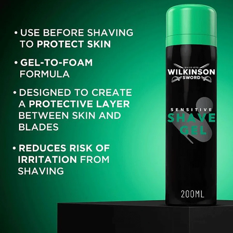 Wilkinson Sword Sensitive Shave Gel 200ml - Image 4