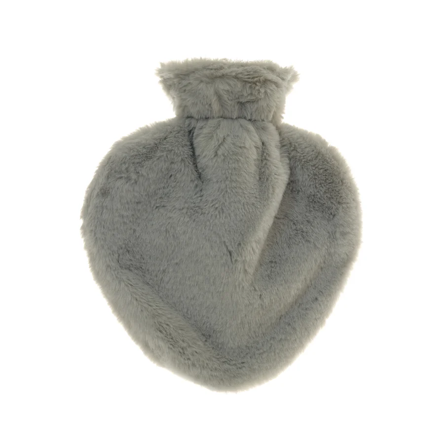 Snuggly Heart Hot Water Bottle Grey - Image 2