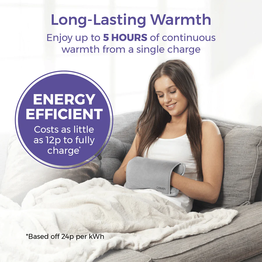 Carmen Rechargeable Hot Water Bottle Grey - Image 4