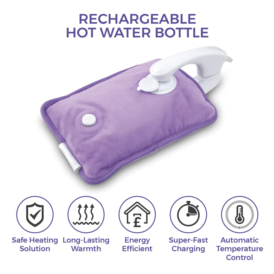 Carmen Rechargeable Hot Water Bottle Purple - Image 2